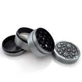 HULIANFU Metal Leaf Weed Grinder 3/4 Layer Mesh Screen Pollen Catcher Smoke Herb Herbal Spice 40mm 1.57 inch Mini Grinder Smoking