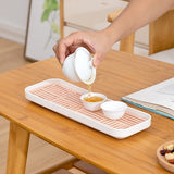 HULIANFU Sink Soap Organzier Rack Plastic Bathroom Storage Trays Sponge Holder Tableware Drain Storage Dish Kitchen Storage Accessories