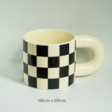 HULIANFU Korean Style Fatty Mug Design Splash Ink Ceramic Cup Spot Mugs Simple Coffee Mug Couple Cups  Coffee Mugs Tea Drinkware