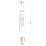 HULIANFU Silver 6 Tube Wind Chime Chapel Bells Wind Chimes Door Wall Hanging Ornament Home Garden Outdoor Decor Wind Chimes