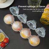 HULIANFU Round 4 Cavity Ice Mould Ice Ball Maker DIY Ice Cream Mold Plastic Whiskey Ice Cube Tray Bar Accessories Tool форма для льда