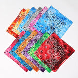 HULIANFU Tie Dye Bandana Cotton Paisley Bandanas Headbands Cowboy Handkerchiefs for Men and Women Colorful Hip-Hop Cycling Outdoor