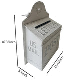 HULIANFU Outdoor Garden Retro Mailbox Decorative Wall Mounted Metal Country Mailbox Post Box