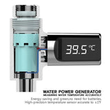 HULIANFU LED Shower Water Thermometer Faucet LED Display Electricity Self-powered Baby Pet Shower Thermometer Temperature Monitor