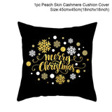HULIANFU Merry Christmas Cushion Cover Ornaments Christmas Decoration For Home Cristmas Decor Noel Navidad New Year Gift 2023 Xmas Natal