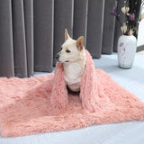 HULIANFU Soft Long Plush Pet Blanket Multi-Use Mat Sofa Cover Comfortable Warming Shag Blankets for Puppy Dog and Cats