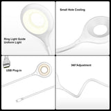 HULIANFU LED Desk Lamp Portable Night Light Lamp Freely Foldable Table Lamp USB LED Luminaria De Mesa Super Bright Ring Lights Non Strobe