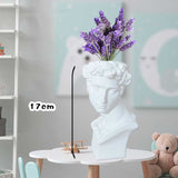 HULIANFU W&amp;G Nordic Vase Home Decor Vase Creative Human Head Portrait Flower Vases Room Decoration Resin David Flower Vase Room Decor