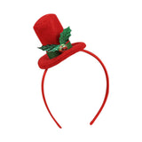HULIANFU 2023 Fashion Christmas Hat Headband Christmas Sequin Headband Santa Xmas Party Decor Double Hair Band Clasp Head Hoop