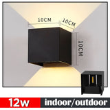 HULIANFU Led Wall Lamp Interior Wall Light IP65 Waterproof Led Lamp Wall Decor For Living Room Bedroom Garden Outdoor Lighting AC86-265