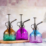 HULIANFU Retro Glass Watering Spray Bottle High-Atomization Nozzle for Garden Plants Leak-Proof 200ML Flower Plant Mister