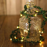 HULIANFU Outdoor Wedding Decoration LED Leaf Twine Fairy String Lights With Battery Operate For Rustic Holiday Party Event Decor Supplies