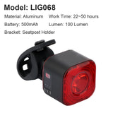 HULIANFU NEWBOLER Smart Bicycle Rear Light Auto Start/Stop Brake Sensing IPx6 Waterproof USB Charge Cycling Tail Taillight Bike LED Light