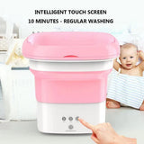 HULIANFU Portable Mini Folding Washing Machine for Socks Underwear Clothes Washer with Dryer Bucket Cleaning Washer Washing Machine