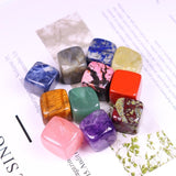 HULIANFU Raw Crystal Natural Stone Ice Tartar Mold Cube Reiki Healing Quartz Home Decoration Collection Gift Whiskey Crushed Chakra Jade