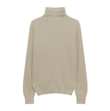 Hulianfu Winter High Quality Wwomen's Wool Sweater Solid Color High-neck Pullover Long-sleeved Knit Top