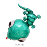 HULIANFU Jungle Cartoon Animal Balloon Rabbit Fox Penguin Hippo Tiger Crocodile Aluminum Foil Balloon Zoo Party Children  Toy