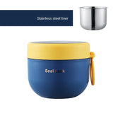 HULIANFU Mini Thermal Lunch Box Food Container with Spoon Stainless Steel Vaccum Cup Soup Cup Insulated Lunch Box taza desayuno portatil