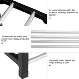 HULIANFU Shoe Rack Aluminum Metal Standing Shoe Rack DIY Shoes Storage Shelf Home Organizer Accessories Shoe Rack