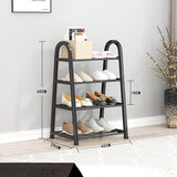 HULIANFU Shoe rack creative light luxury wind dust-proof storage shoe rack dormitory stainless steel