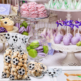 HULIANFU Soccer Party Favors Bag Heat Sealable Treat Candy Bags Goodie Bags Football Theme Gift Bags with Twist Ties for World Cup