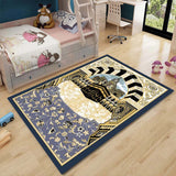 HULIANFU Muslim Prayer Non-slip Carpet Room Mat Square Removable Kitchen Bathroom Floor Waterproof Carpet Mat Bedroom Furry Carpet Tapis