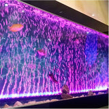 HULIANFU LED Air Bubble Light Aquarium Lamp Underwater Submersible Fish Tank Light Color Changing  Making Oxygen for Fish Tank