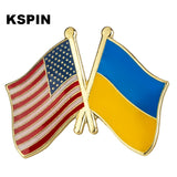HULIANFU Ukraine flag pin lapel pin badge  Brooch Icons 1PC KS-0187