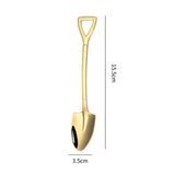 HULIANFU Shovel Spoon Stainless Steel Teaspoon For Coffee Spoon Fruit Ice Cream Dessert Scoop Kitchen Accessories Wedding Christmas Gift