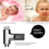 HULIANFU LED Shower Water Thermometer Faucet LED Display Electricity Self-powered Baby Pet Shower Thermometer Temperature Monitor