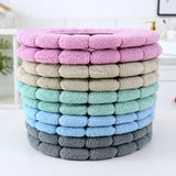 HULIANFU Winter Warm Toilet Seat Cover Closestool Mat 1Pcs Washable Bathroom Accessories Knitting Pure Color Soft O-shape Pad Toilet Seat