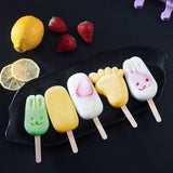 HULIANFU SILIKOLOVE Healthy Silicone Ice Cream Mold Easy Popsicle Mold Reusable Ice Cream Bar Pop Molds For DIY Making Summer Favorites