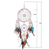 HULIANFU NEW Creative all handmade five-ring dream catcher pendant living room bedroom decoration wall hanging beautiful Hanging ornament