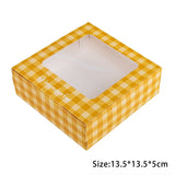 HULIANFU StoBag 5pcs Egg Yolk Crisp Cookie Baking Packing Box Donuts Chocolate Gift Clear Window Birthday Christmas Event &amp; Party Favors