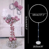 HULIANFU Wedding arch plastic round ring arch stand artificial flower balloons decor birthday party wedding decoration flower stand frame