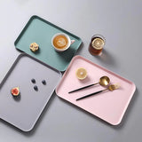 HULIANFU Multi Nordic Creative Multi-function Rectangular Plastic Tray Storage  Kitchen Supplies Home  Fruit Dessert