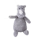 HULIANFU Plush Dog Toy Animals Shape Bite Resistant Squeaky Toys Corduroy Dog Toys for Small Large Dogs Puppy Pets Training Accessories