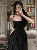 Hulianfu Women Elegant Midi Two Piece Dress Set Vintage Summer New Spaghetti Strap Sexy Party Slim Prom Clothes Korean Party Vestidos