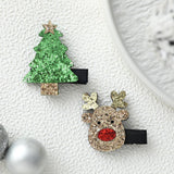 HULIANFU  1/2pcs Cute Deer Ear Hairpins Christmas Barrettes Hair Decorationd Beautiful Deer Antlers Hair Clips Hair Accessories Girls Gift