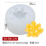 HULIANFU Mini Cactus Shape Candle Silicone Mold Handmade DIY Desktop Decoration Gypsum Epoxy Resin Aromatherapy Candle Silicone Mould