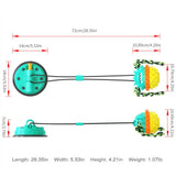 HULIANFU Suction Cup Dog Toy Molar Interactive Dog Toy Dog Rope Toy For Aggressive Chewers Squeaking Sound Tug Of War Function Teeth