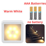 HULIANFU Motion Sensor LED Night Light Smart USB charging Battery Operated  WC Bedside Lamp For Room Hallway Pathway Toilet Home Lighting