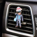 HULIANFU Upside Down Joker Model Car Rearview Mirror Pendant The Joker Doll Car Accessories Interior Aroma Ornament Auto Air Vent Clip