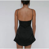 Hulianfu Sexy Floral Embroidery Slip Dress Women Bodycon Female Mini Dresses Spring Sexy Slim Chic Beach Style Lady Vestidos