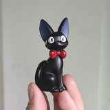 HULIANFU Lovely Cartoon Big Black Cat White Cat Model Figurines Decoration Desk Decor DIY Crafts Garden Home Office Ornament Miniatures