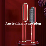 HULIANFU straight hair comb ins negative ion does not hurt hair curler fluffy straight roll dual-use lazy splint portable household