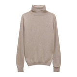 Hulianfu Winter High Quality Wwomen's Wool Sweater Solid Color High-neck Pullover Long-sleeved Knit Top