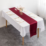 HULIANFU Table Runner Satin Shiny Colour Wedding Decoration Hotel Birthday Party Show Banquet Table Runner
