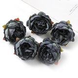 HULIANFU 2023 Silk Peony Artificial Flowers Head Pink Peonies Champagne Fake Flower For Home Wedding Decoration Accessories DIY Handmade Craft