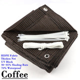 HULIANFU Thicken HDPE Coffee Sun Shade Net Home Balcony Safety Privacy Fence Nets Outdoor Pergolas Sun Canopy Swimming Pool Awning